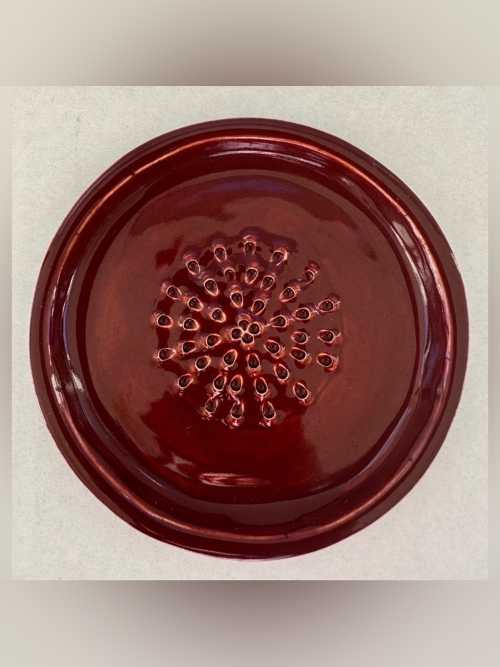 CaterGirl Red Ceramic Garlic Grater Plate